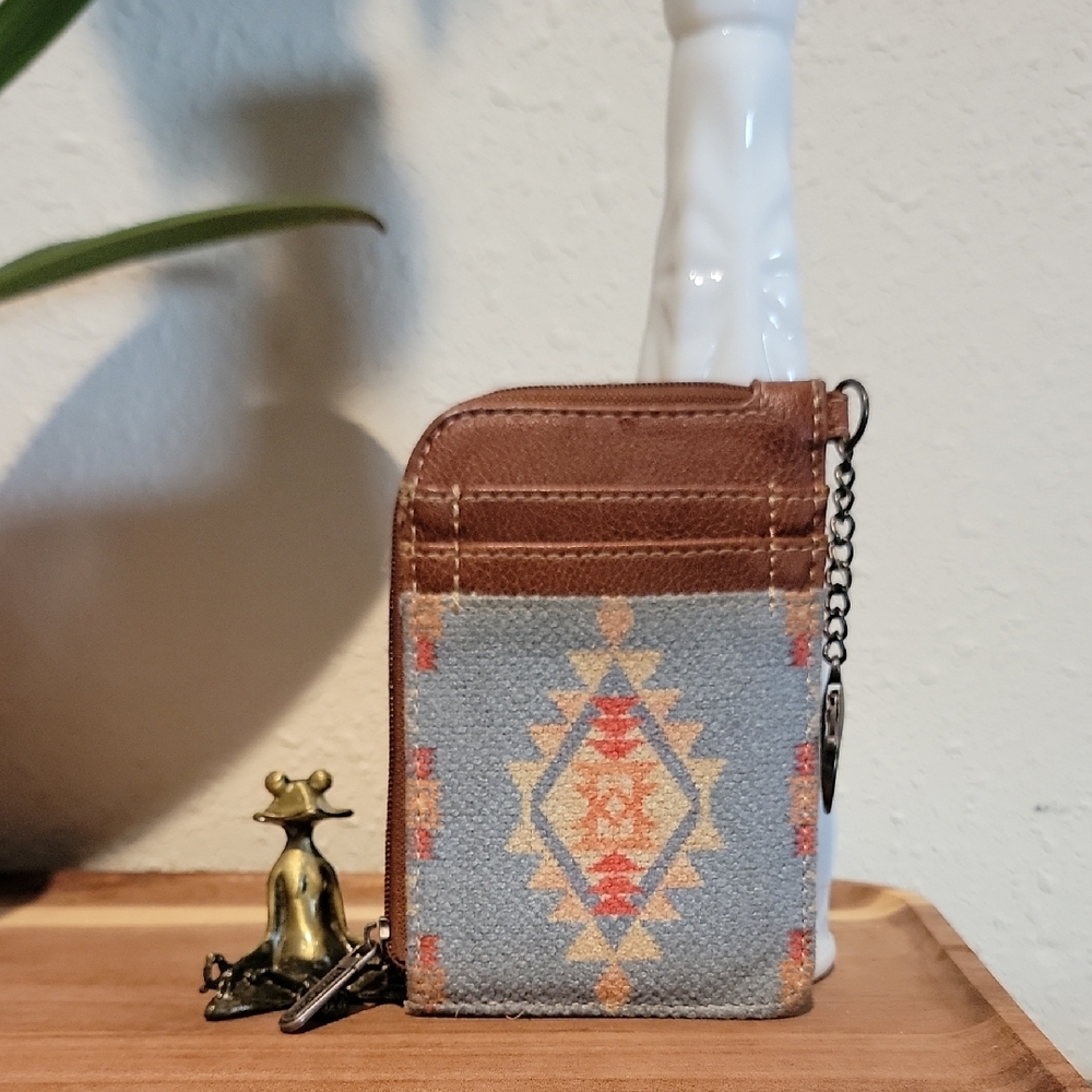 Wrangler Brown and Blue Aztec Card Holder